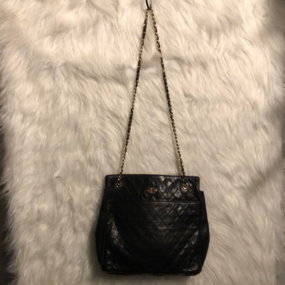 Vintage Gino Ferruzzi Black Leather Bag - Picture 2 of 8